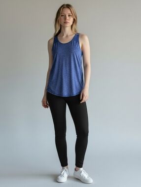 Women's Performance Tank Top - Blue and Charcoal